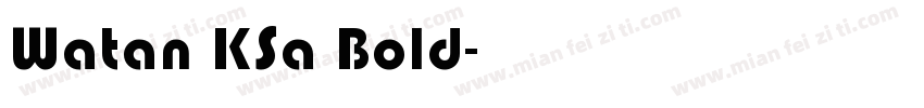 Watan KSa Bold字体转换